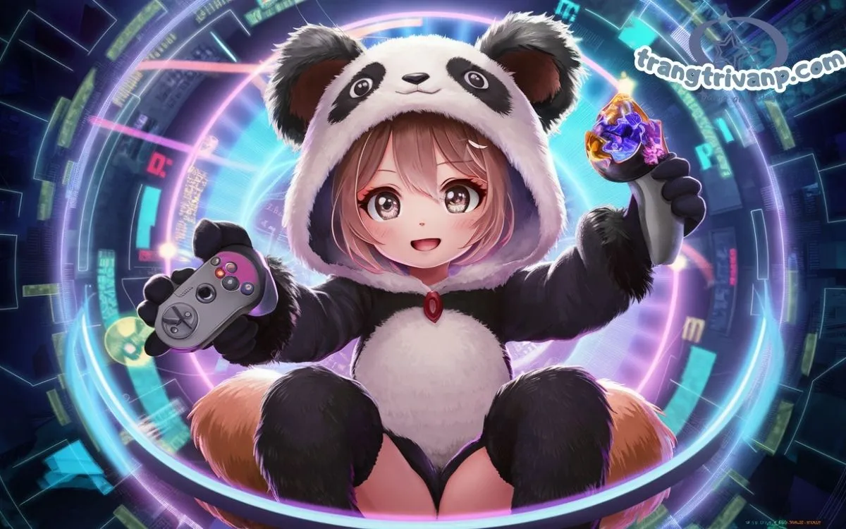 Anime Panda Girl Gamer Wallpaper: A Perfect Choice for Anime and Gaming Fans